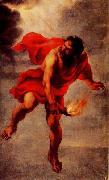 Jan Cossiers Prometheus Carrying Fire oil on canvas